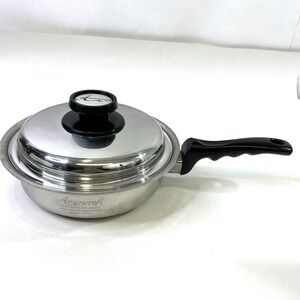 Americraft Small Skillet With Lid Waterless Stainless Steel West Bend WI USA